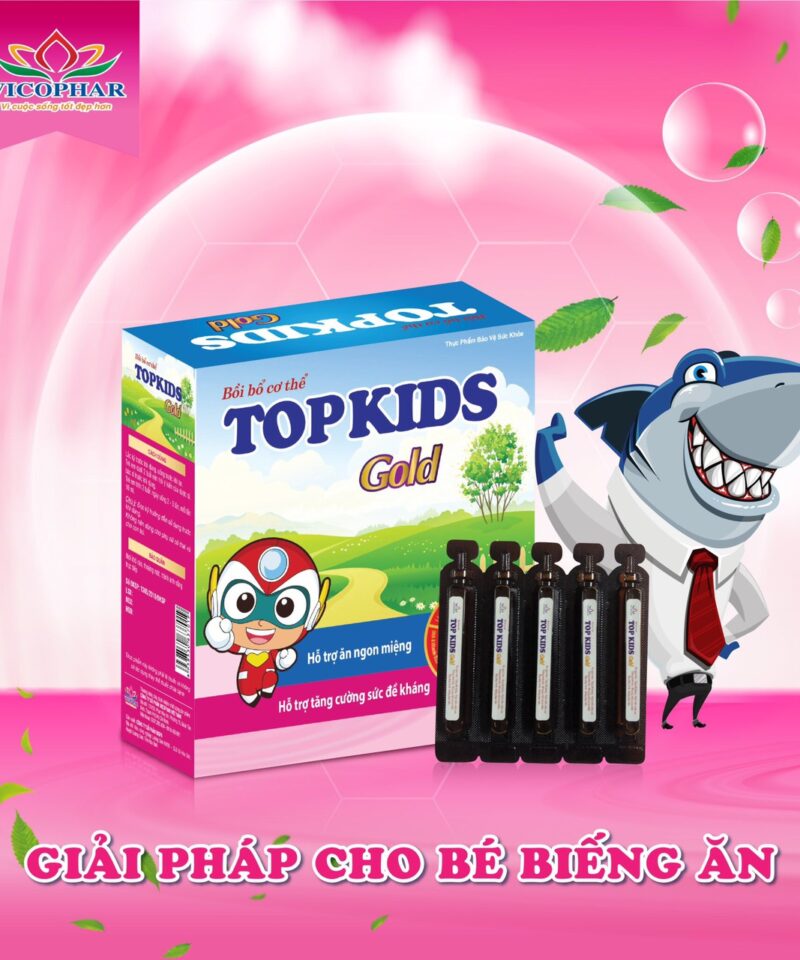 Siro Ăn Ngon Ngủ Ngon TOPKIDS GOLD - Giải Pháp Cho Trẻ Biếng Ăn, Lười Ăn, Nhẹ cân, Chậm lớn