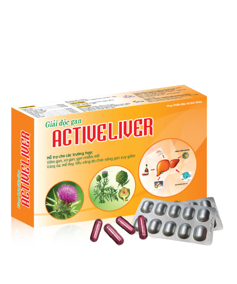 Viên uống hỗ trợ giải độc gan Active Liver - Tăng cường chức năng gan, giải độc gan