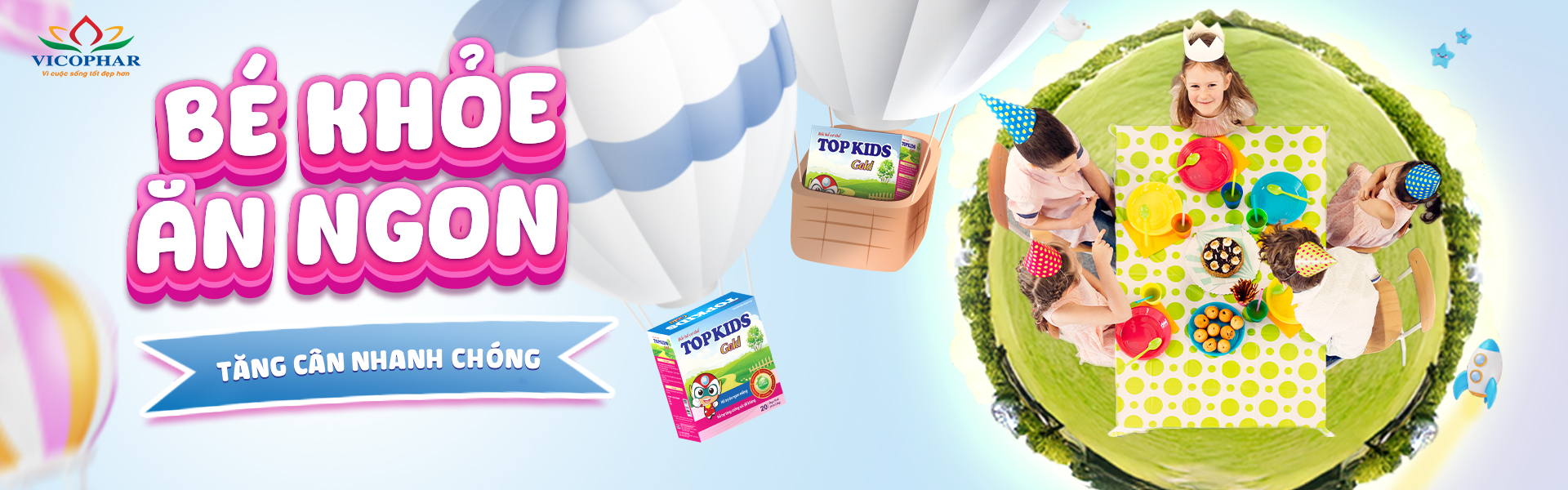 Bé khỏe ăn ngon cùng Topkids Gold