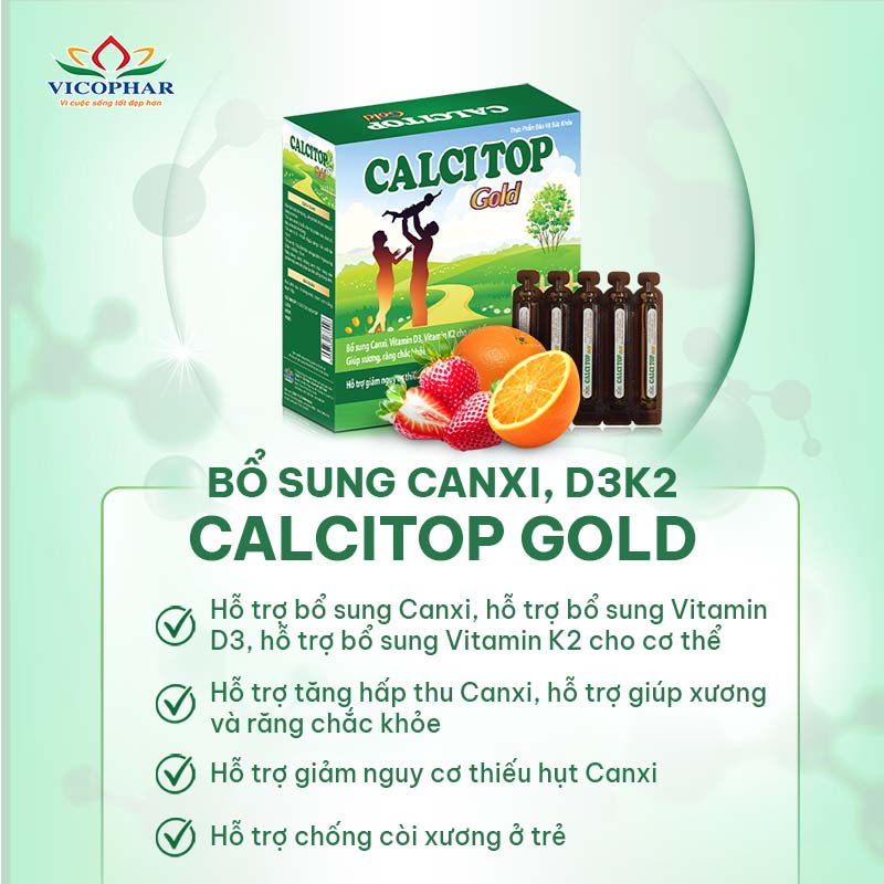 Công dụng sản phẩm Calcitop Gold