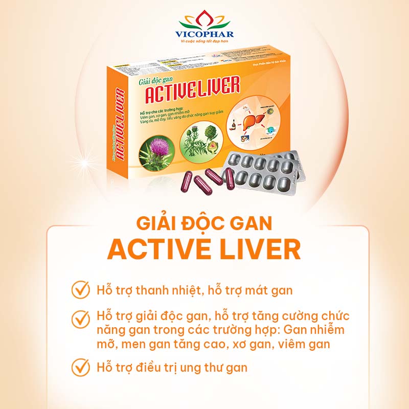 Công dụng chính của giải độc gan Active Liver