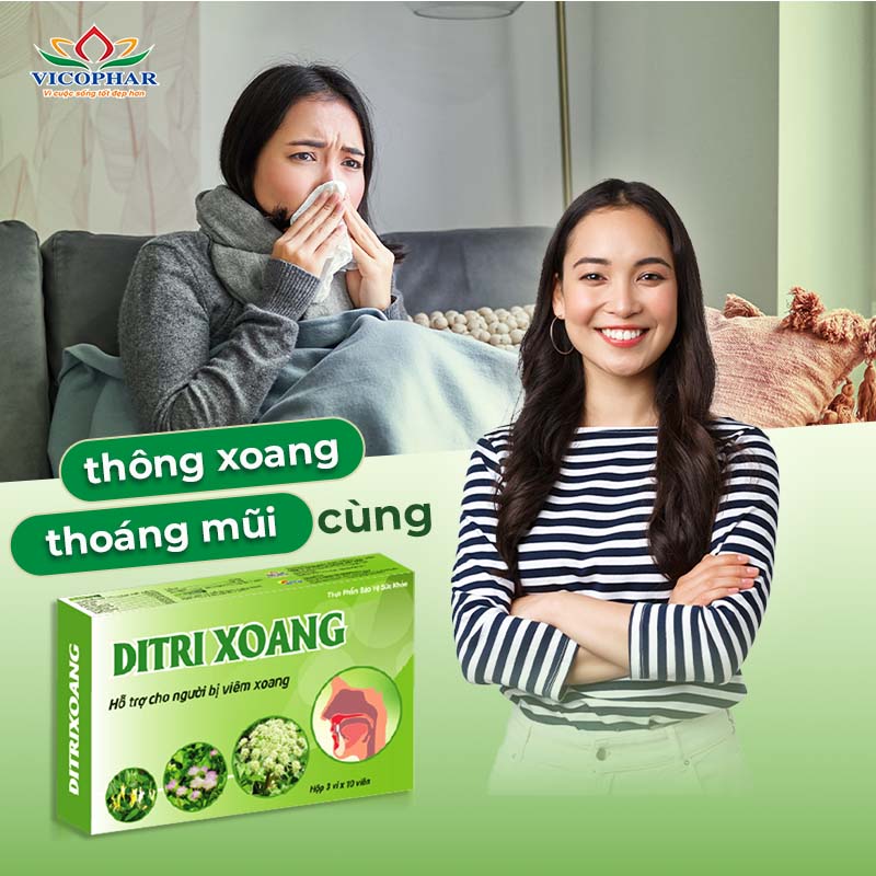 Viên uống hỗ trợ điều trị viêm xoang Ditrixoang