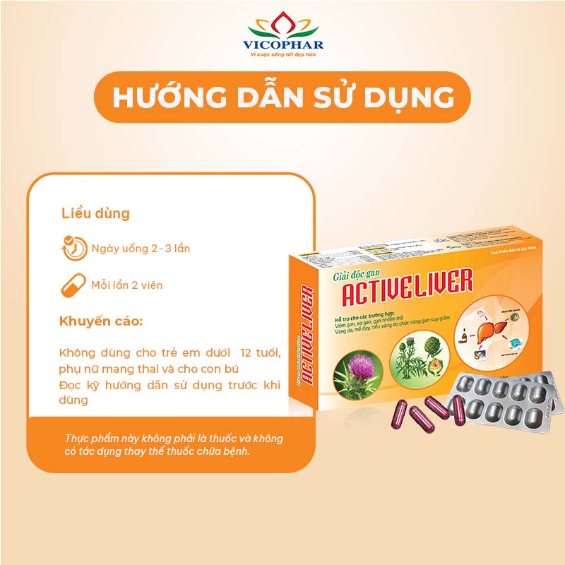 Hướng dẫn sử dụng giải độc gan Active Liver