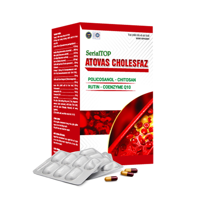 Thực phẩm bảo vệ sức khỏe Serialtop Atovas Cholesfaz Hỗ trợ giảm mỡ máu, mỡ gan