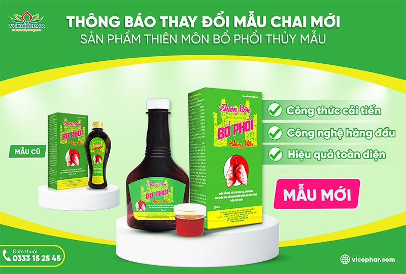 Thay Đổi Mẫu Chai Thiên Môn Bổ Phổi Thủy Mẫu 2025
